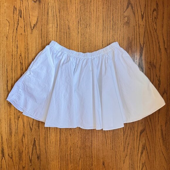 Free People Optic White Gaia Pocket Skirt Size L Boho Mini Skirt Fall Outfit - Picture 3 of 5